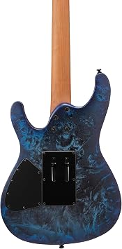 Ibanez S770-CZM S-Series DiMarzio PU Mounted Wrap Coating Cosmic Blue Frozen Mat
