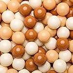 GOGOSO Ball Pit Balls for Toddler, Baby Plastic Playballs Kids Soft Pastel Pelotas Non-Toxic BPA-Free,Cream Coffee+Khaki+White,100 Balls