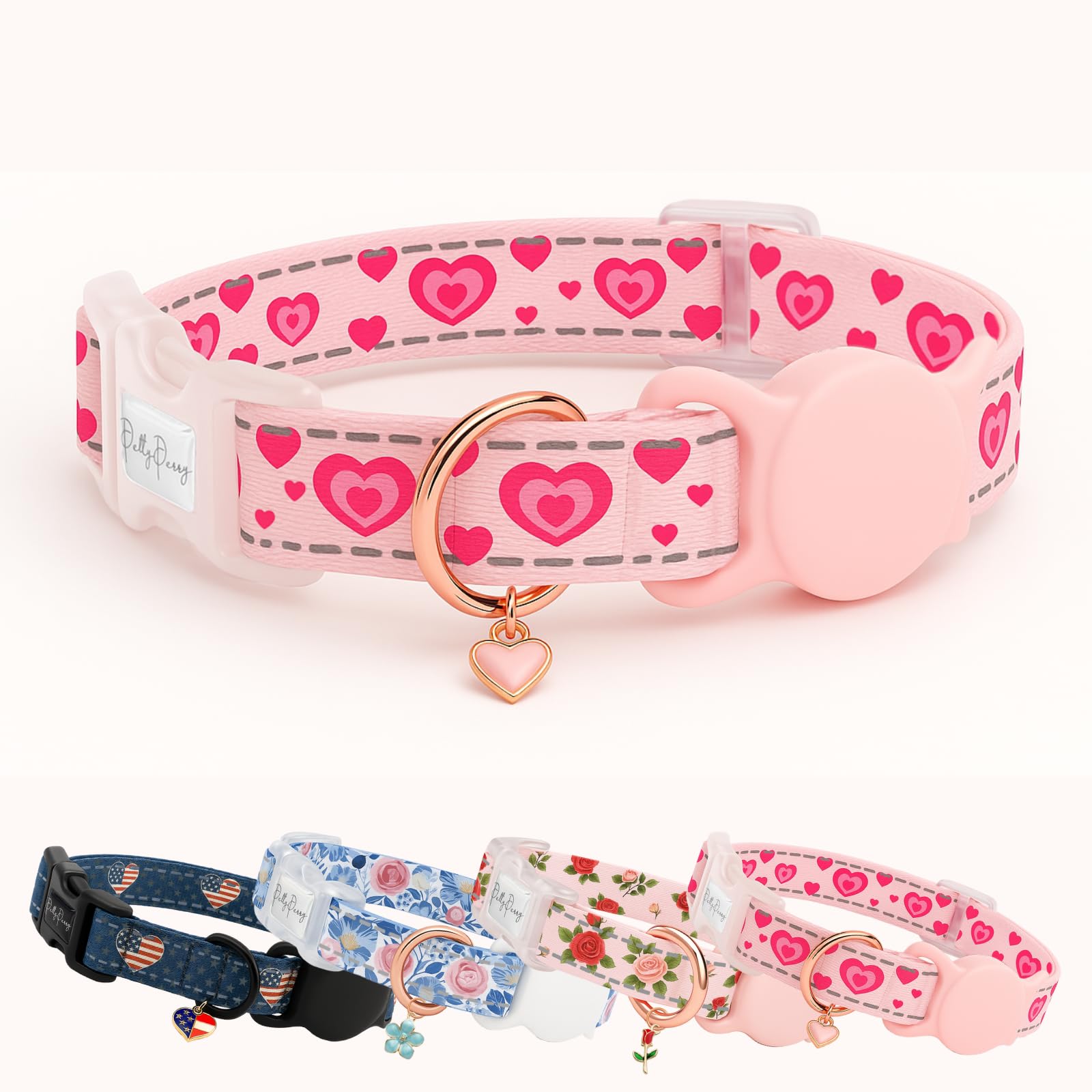 Collier AirTag étanche pour chien réglable et réfléchissant taille S
