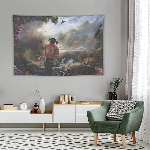 Miniatura 4 de NOsawa Tapiz de rapero cantante para dormitorio, jefe, decoración del hogar, álbum de pared, divertido póster colgante con imagen, impresión de sala