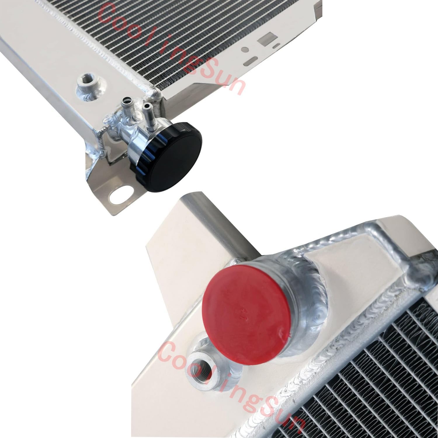 Aluminium Radiator Replacement for 1985-1996 Ford Bronco Pickup F150 F250 F350 4.9 L6 3 Row Core Radiators Radiador 1986 1987 1988 1989 1990 1991 1992 1993 1994 1995