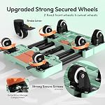 Voipvvii Folding Hand Truck 500lbs, Portable Heavy-Duty Dolly Cart, 6 Wheels, Collapsible, Green, Ideal for Travel and More