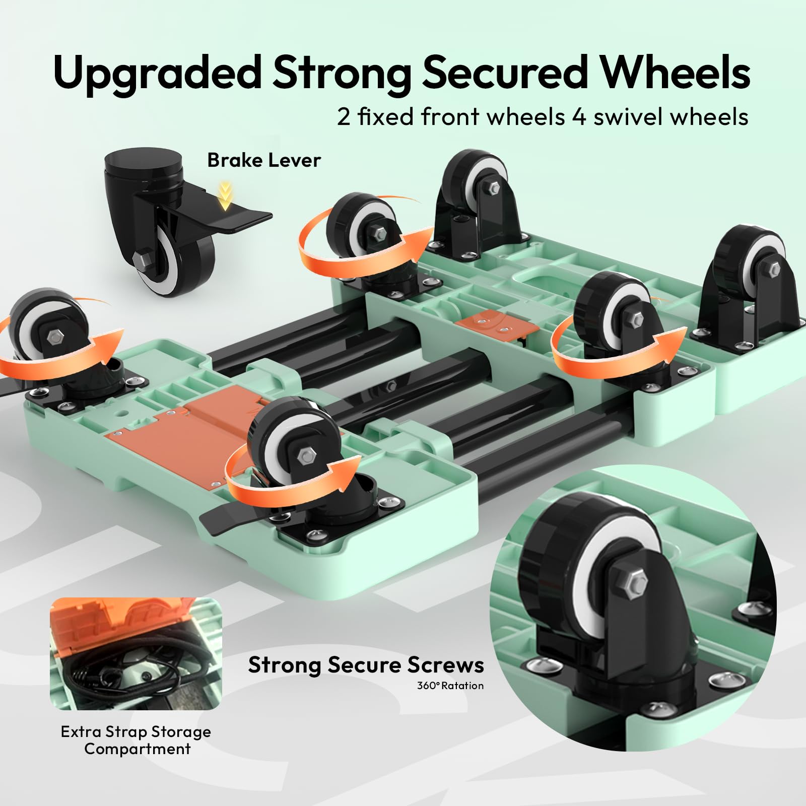 Folding Hand Truck - 500lbs Portable Dolly -3