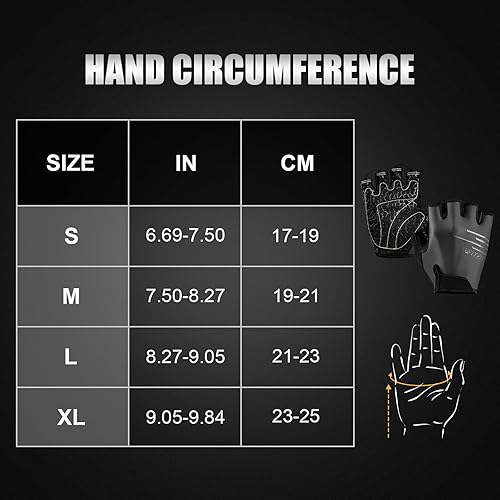 Miniatura 6 de Guantes de ciclismo para hombres y mujeres, guantes de ciclismo de medio dedo, guantes de entrenamiento adecuados para deportes al aire libre,