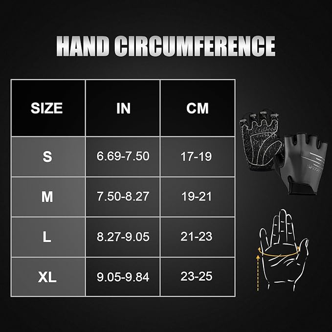 Guantes para Ciclismo con Medio Dedo para Hombre y Mujer miniatura 6