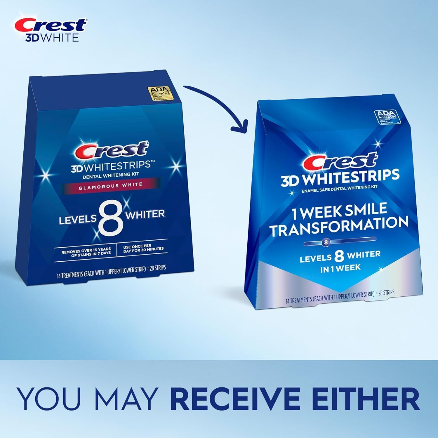 Crest 3D White Glamorous White Whitestrips - 28 Strips (Packaging May Vary)