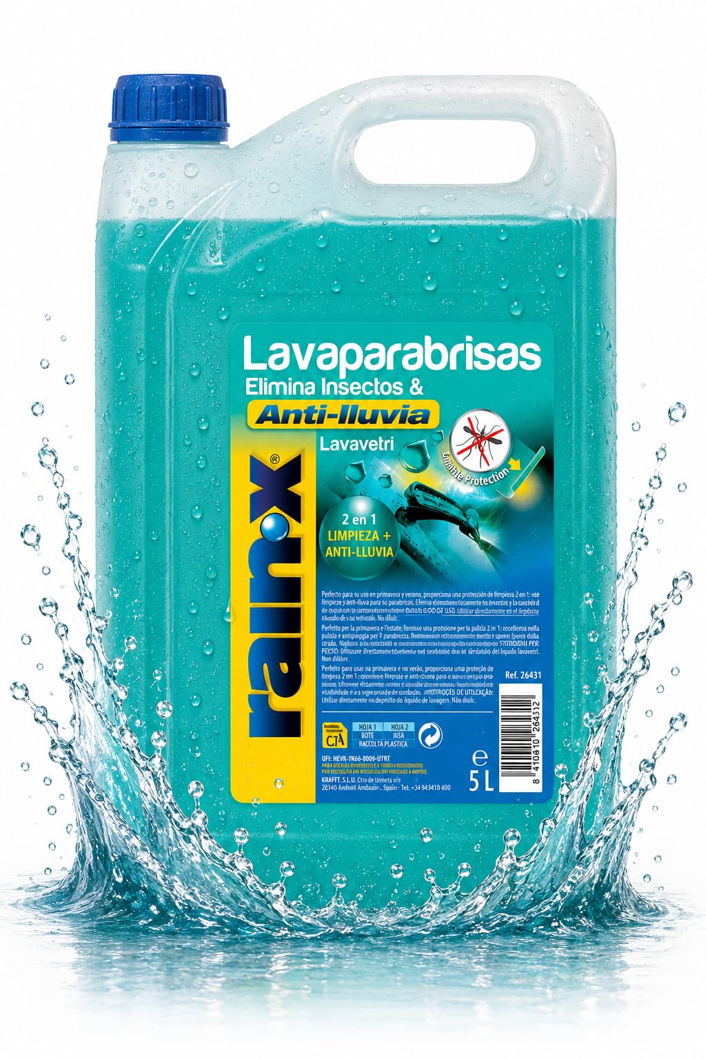 Rain-X Líquido Limpiaparabrisas Antilluvia 5L