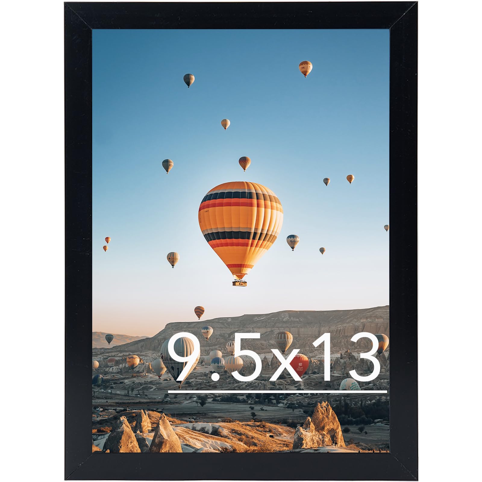 Photo 1 of ** PLATIC ** JCJMY 9.5x13 Picture Frame Black for Wall Hanging, Wall Mounting Horizontally or Vertically, 9.5 x 13 Wall Gallery Poster Photo Frame with Shatter Resistant Plexiglass, Black