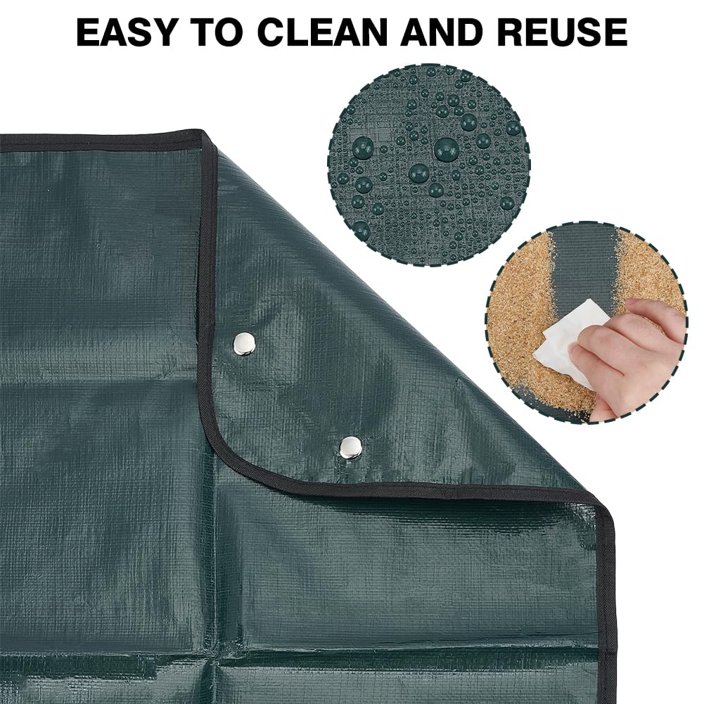 OLYCRAFT 3 Stück wasserdichte Haustier Laufstallmatte 1.5x1 m Dunkelgrün wasserdichte Käfigeinlage Für Meerschweinchen Waschbare Meerschweinchen Kleintier Einstreumatte Für Kaninchen Frettchen