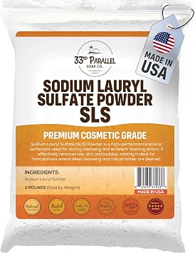 2 Pound Sodium Lauryl Sulfate SLS Powder | High Foaming Surfactant for Soap Making, Shampoo & Cleansers Powerful Lathering Agent for Personal Care Formulations | 2 Pound / 32oz