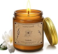 Vista 10 de Velas perfumadas, vela perfumada en tarro grande de 16 onzas, vela de cera de soja rosa con 100 horas de tiempo de combustión, vela de aromaterapia