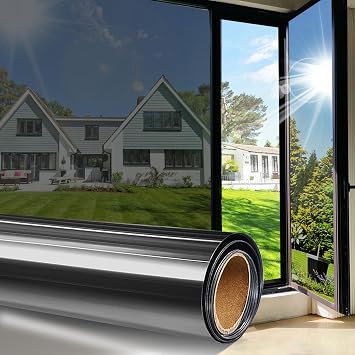 One Way Window Film Sun Blocking for Home,Daytime Privacy Mirror Tint