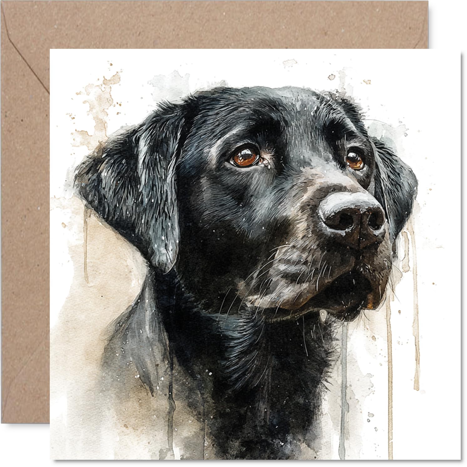 Black Labrador Retriever Birthday Card for Men Women - Dog Breeds - Happy Birthday Card for Daughter Uncle Brother Cousin, 145mm Bday Greeting Cards