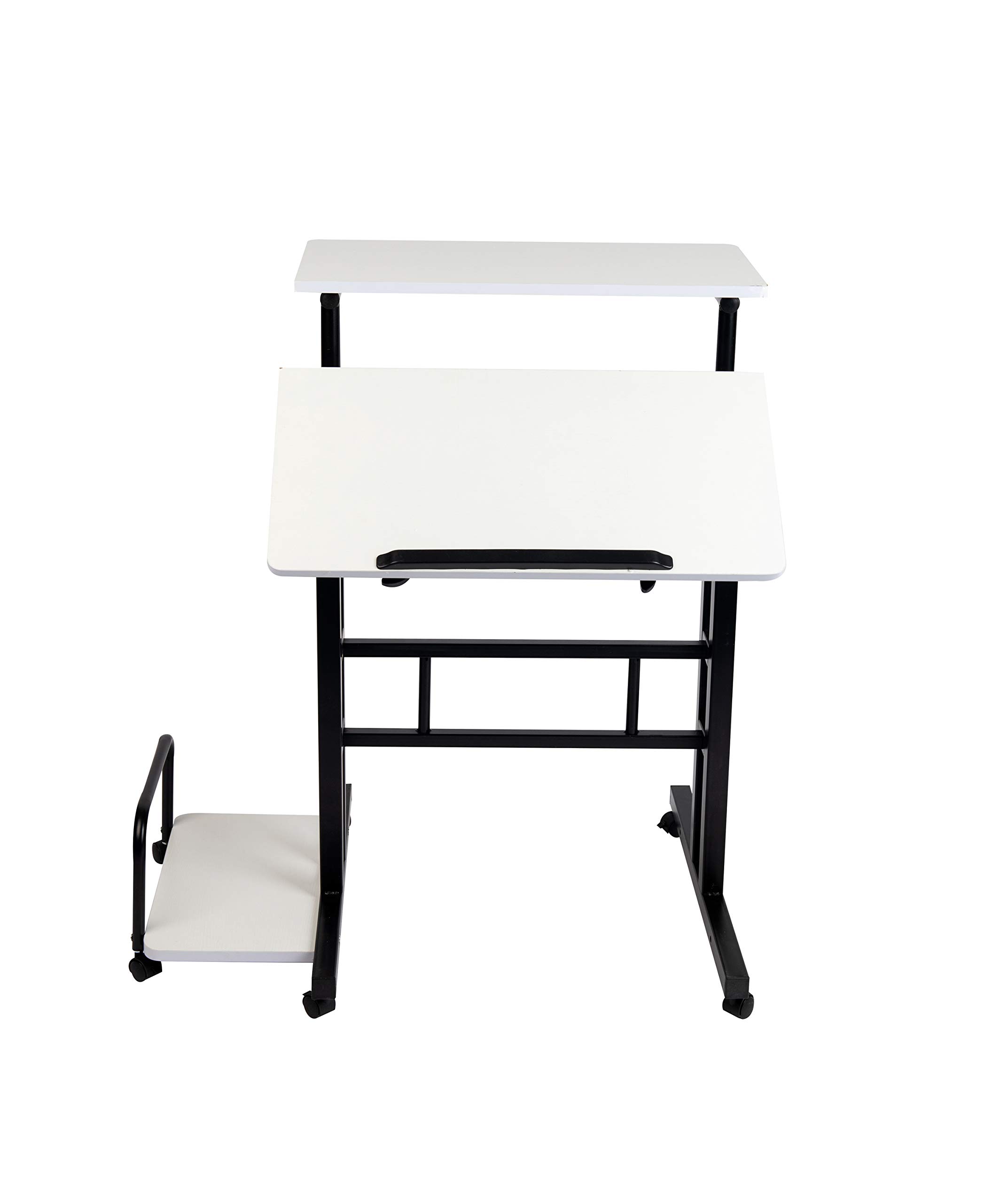 Buy Mind Reader Mobile Sitting Standing Desk Rolling Reversible Home