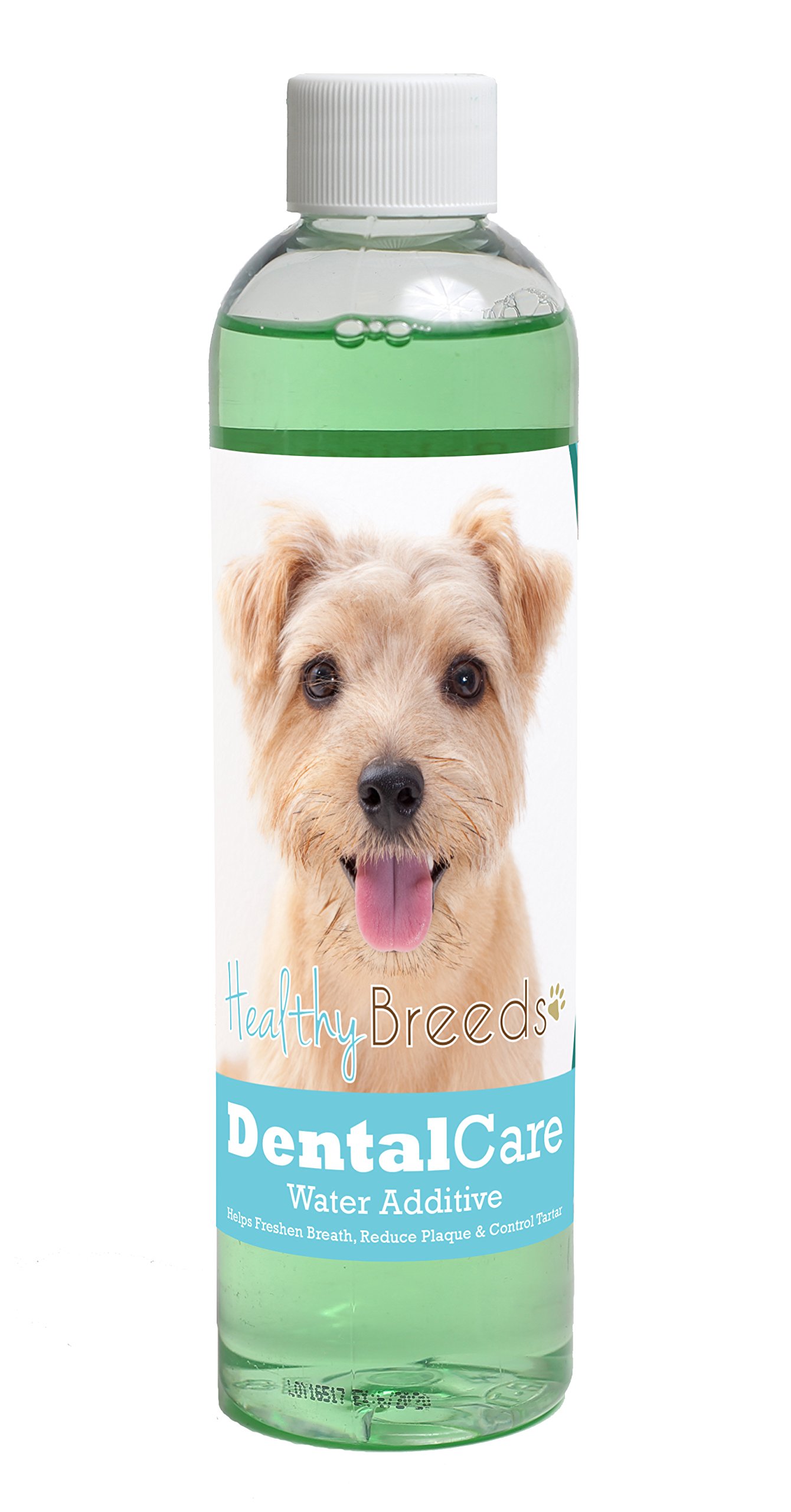 Healthy Breeds Dog Dental Care Water Additive for Norfolk Terrier - Helps Freshen Breath, Reduce Plaque &amp; Control Tartar - Mint Flavor - 8 oz