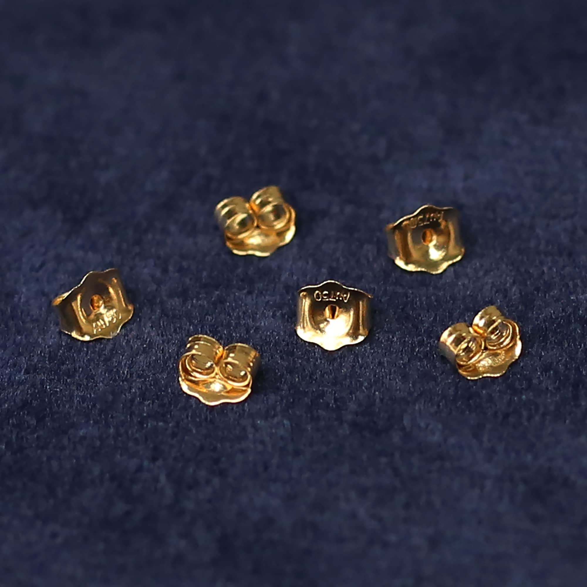 Amazon.com: 18K Gold Earring Backs Real Solid 0.2 Grams AU750