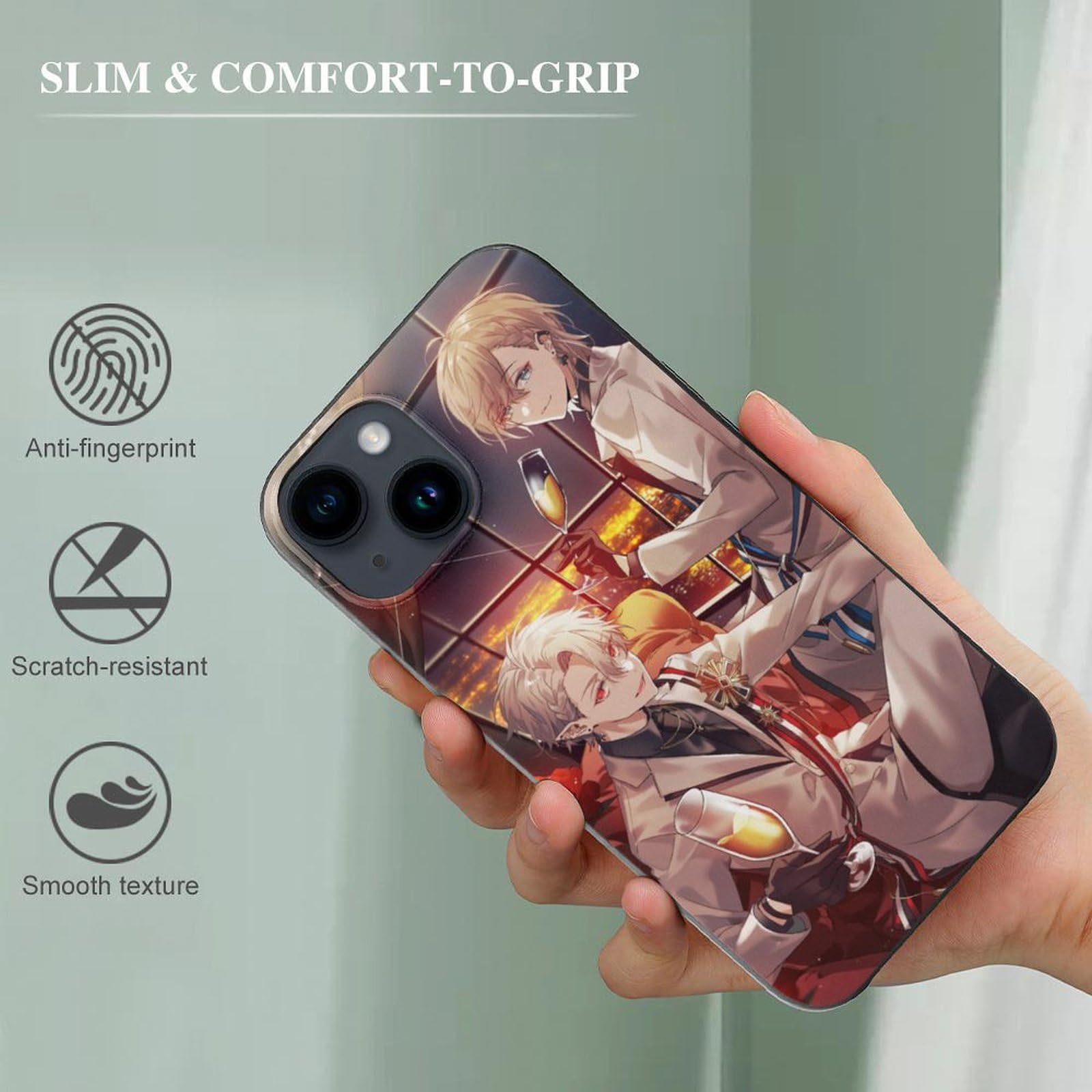Amazon.co.jp: zjxムビーン iPhone 14 ケース アニメVTuber ChroNoiR