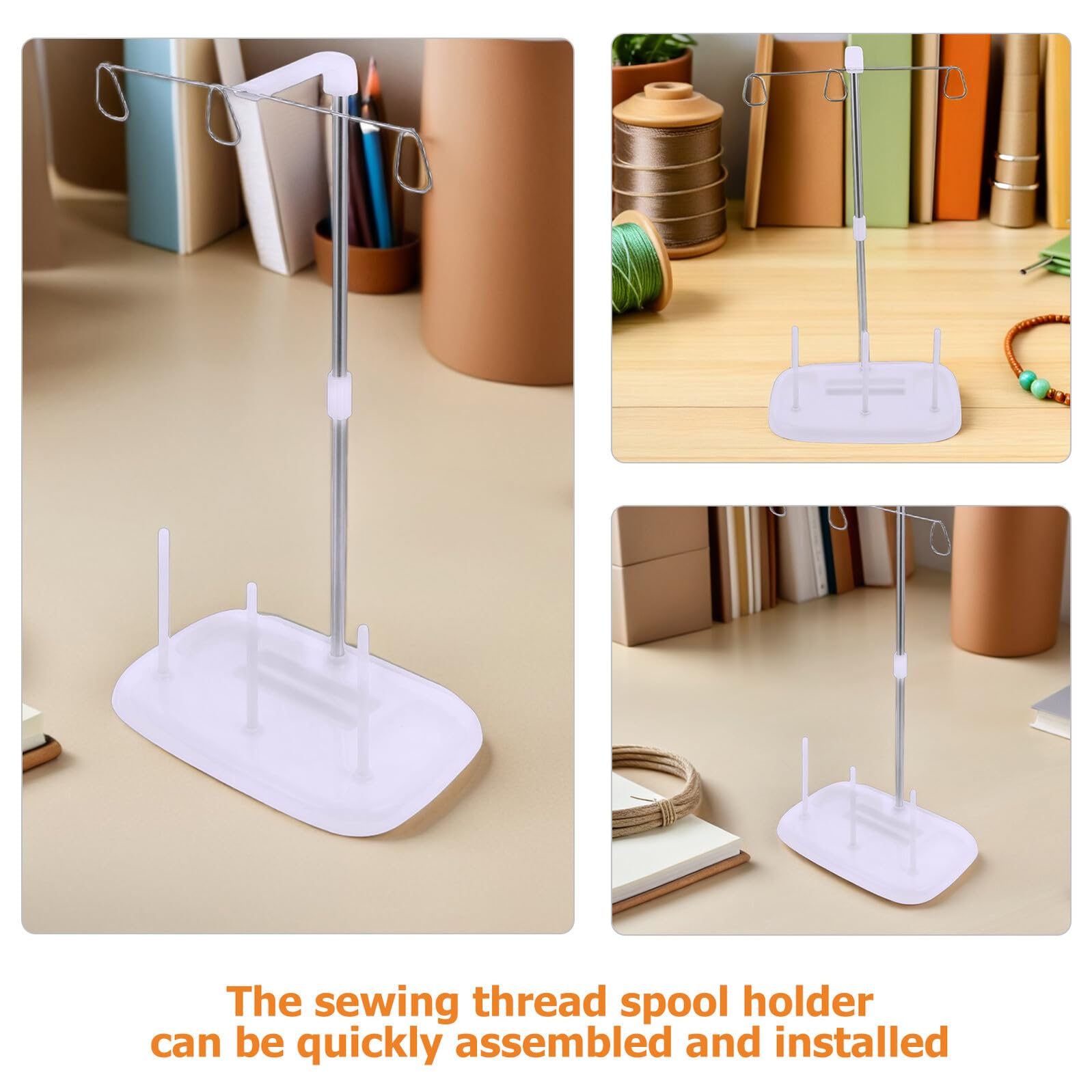 LIFKOME 4 Piezas Soporte para Carretes de Hilo de Bordar Organizador Ligero y Duradero para Máquina de Coser Doméstica Soporte para Conos de Hilo Accesorio Flexible para Costura y Bordado