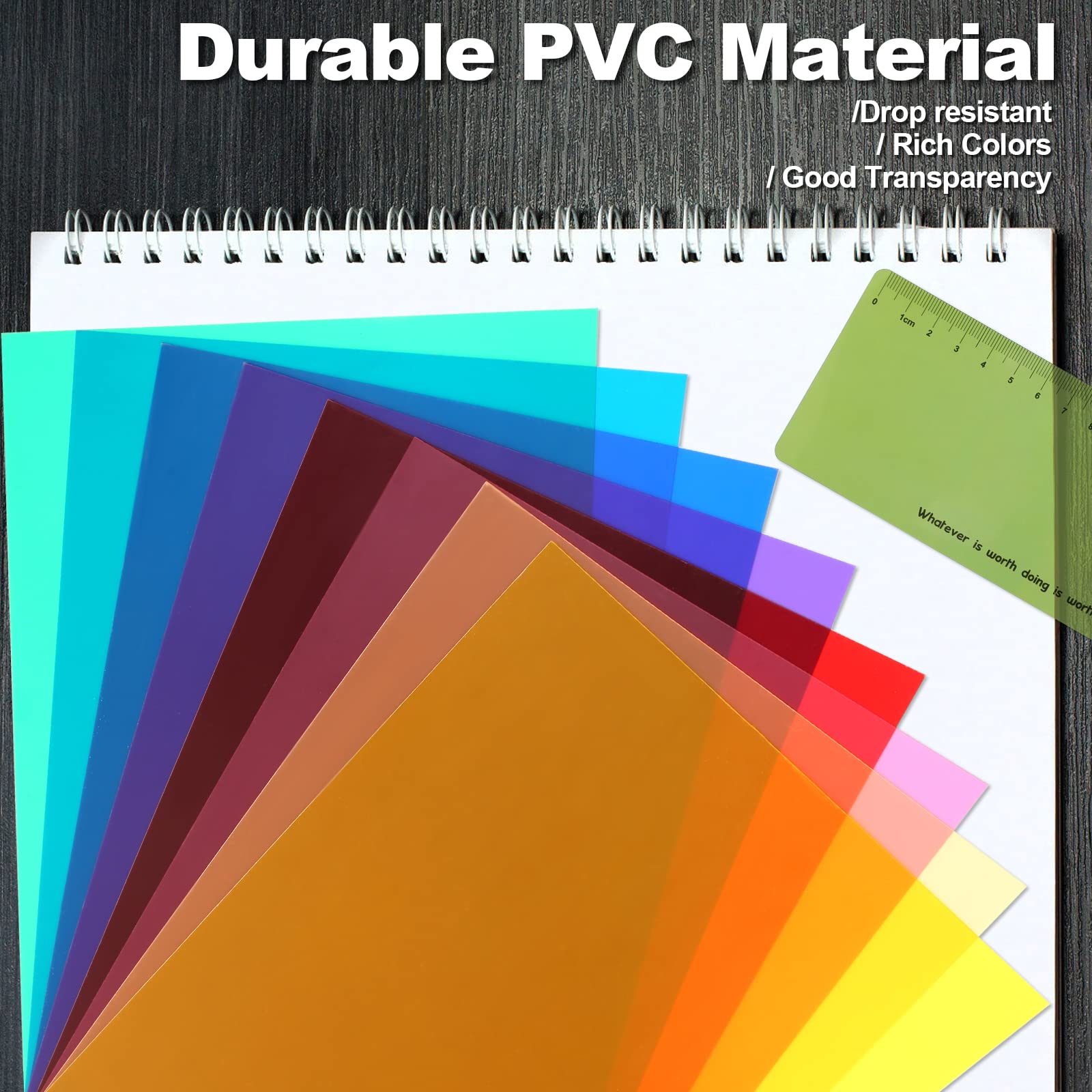 PVC Reading Guides 10 PCS Coloured Dyslexia Reading Overlays - A4 PVC ...