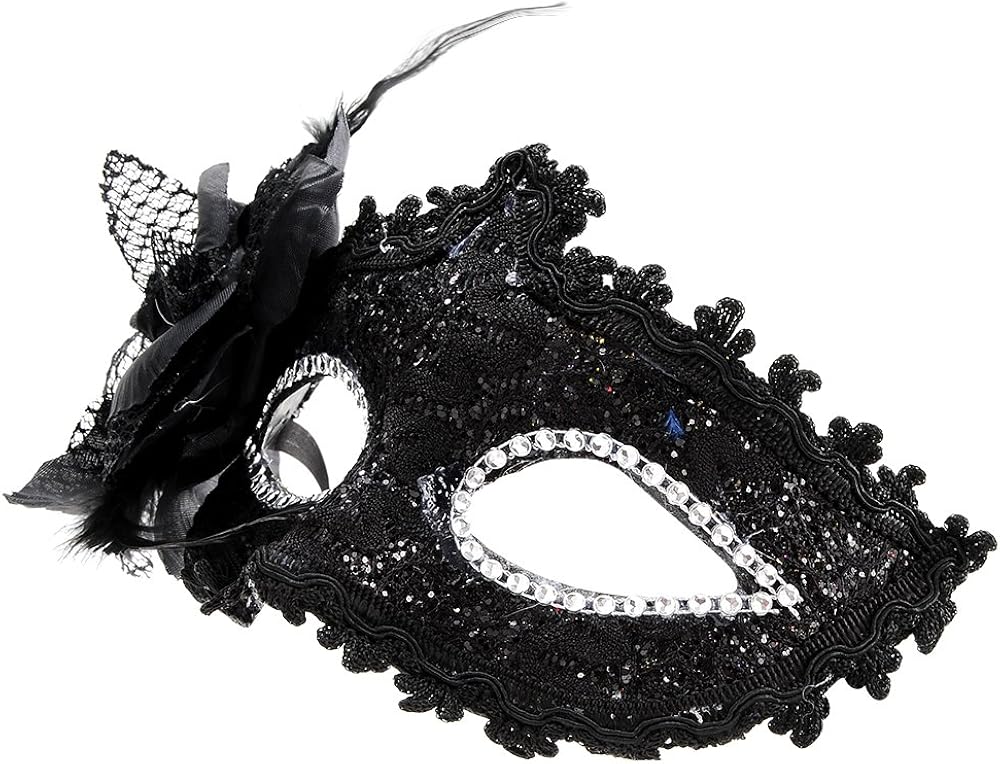 Vista 2 de Máscara de silicona de media cara para baile de máscaras en Venecia