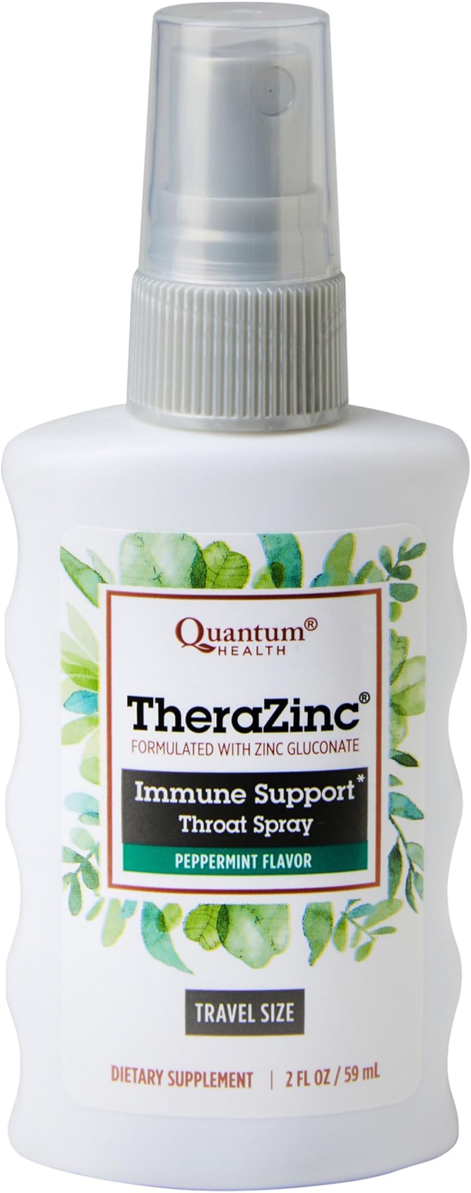 Quantum Health TheraZinc Oral Spray, Made with Zinc Gluconate for Immune Support and Throat Relief in a Soothing Spray, 2 Oz.