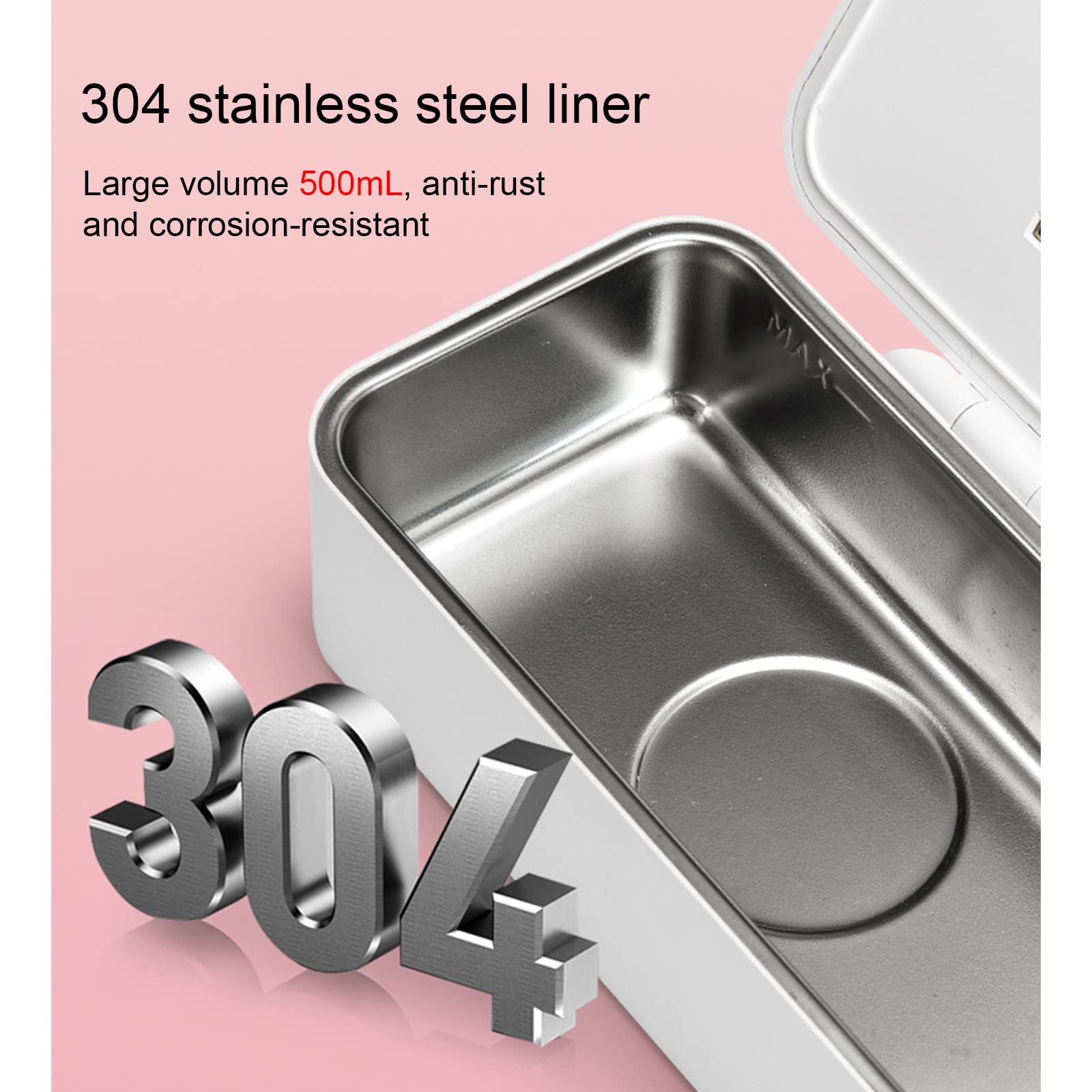 Ultraschall-Schmuckreiniger, Brillen- und Uhrenreiniger mit Edelstahltank für Gold, Silber und Kleinteile – Ultraschall-Reinigungsgerät für den Haushalt