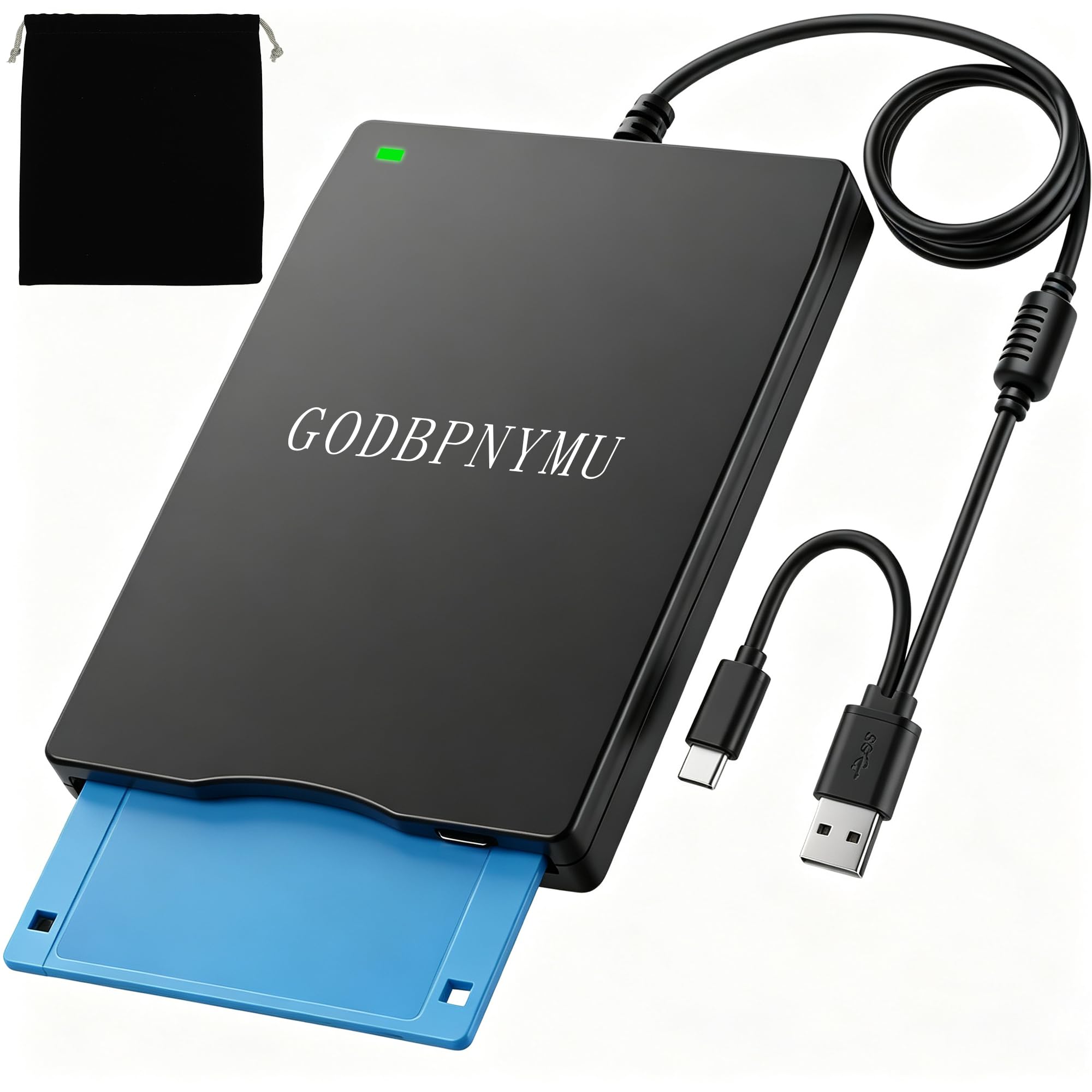 3.5-inch Floppy Disk Drive, Portable USB Floppy Disk Drive, External USB-C FDD Plug-and-Play, 1.44MB Floppy Disk Copier Compatible with Laptops, PCs, Windows 11/10/8/XP, macOS Comes with bag-image-24