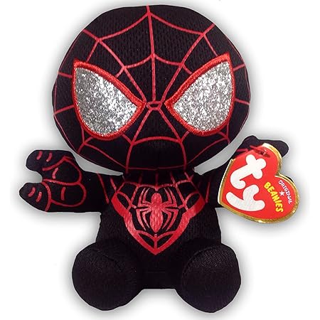 Amazon マーベル Marvel Ty スパイダーマン マイルズ モラレス ぬいぐるみ マスコット プラッシュ Spiderman スパイダーバース 男の子 女の子 グッズ ぬいぐるみ おもちゃ