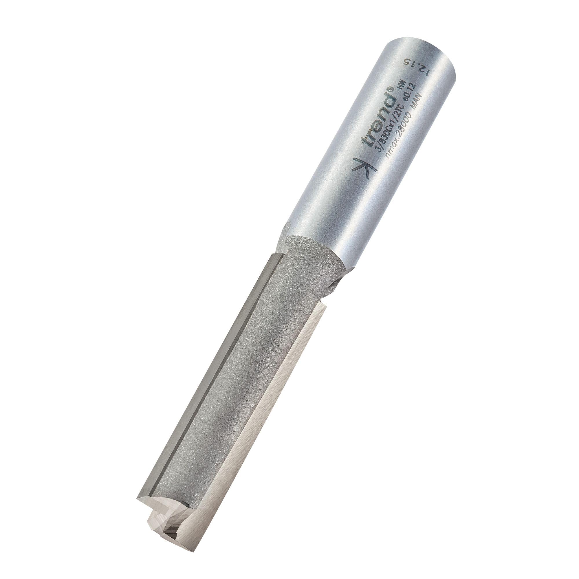 Trend Professional 3/83DCX1/2TC Two Flute 12.7Mm Diameter X 50Mm Cut - 1/2 Shank
