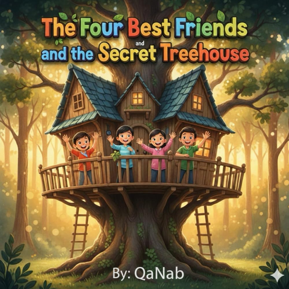 The Four Best Friends and the Secret Treehouse: A children's story about teamwork and friendship
