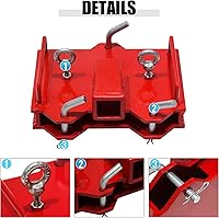 Vista 2 de Receptor de enganche de remolque de carretilla elevadora para horquillas de doble paleta, adaptador de remolque, receptor de enganche de remolque