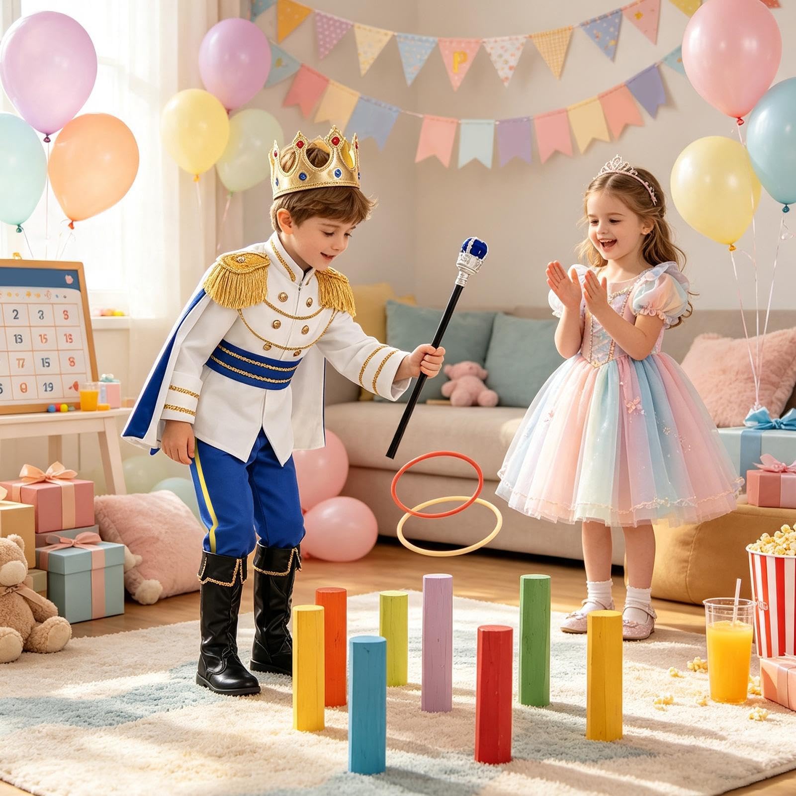 Costume da Re per Bambini Costume Reale Medievale di Halloween con Mantello | Vestito Da Festa E Di Ruolo per Vacanza Festa Celebrazione Carnevale Abbigliamento Quotidiano Palco