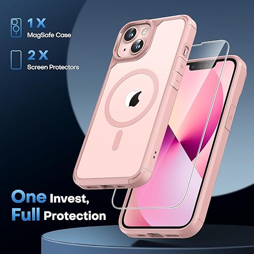 Miniatura 309 de TAURI Funda 3 en 1 para iPhone 13 Pro, [no amarilla] con 2 protectores de pantalla, funda delgada a prueba de golpes para iPhone 13 Pro, color negro