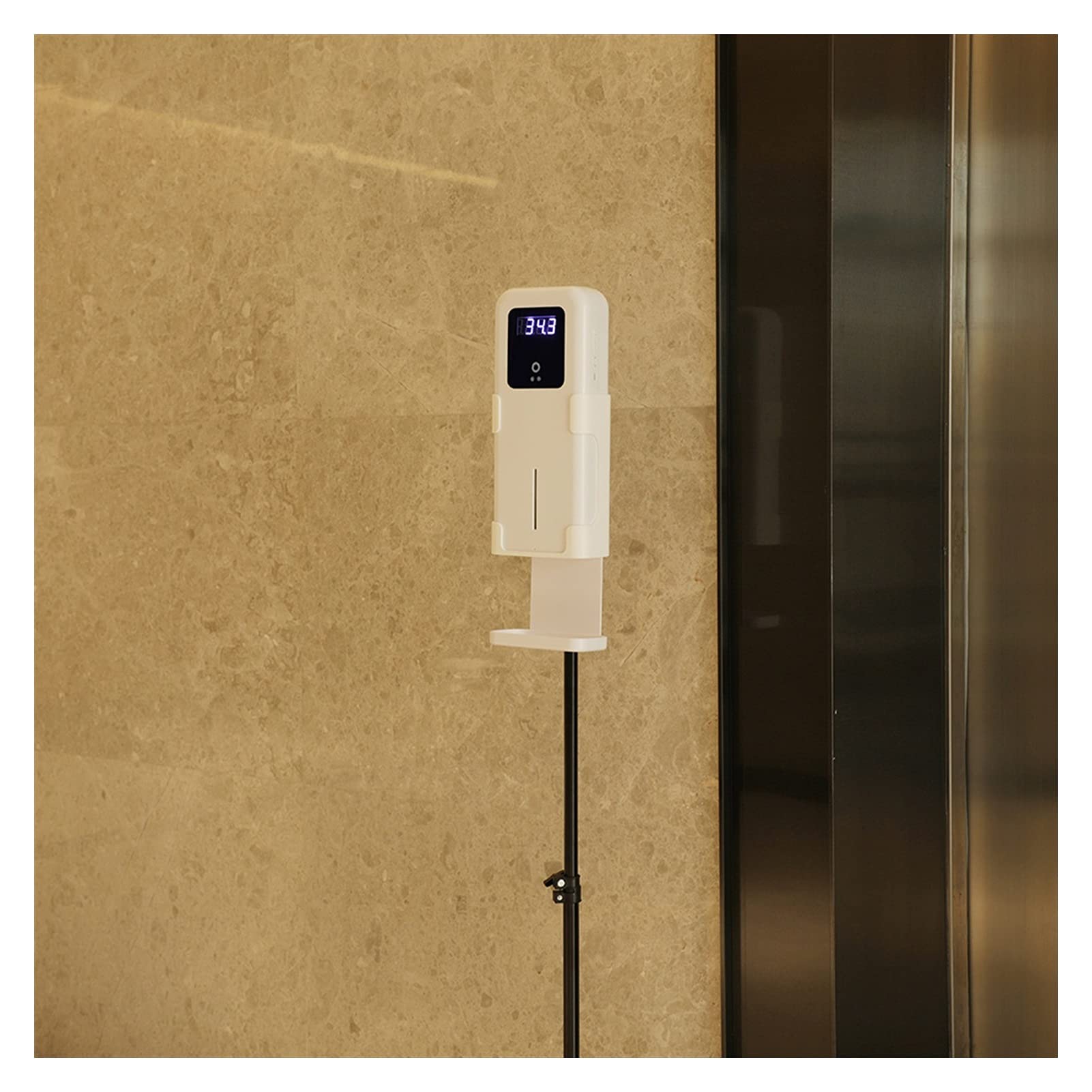 Indukcyjny termometr bezdotykowy, automatyczne pomiary temperatury indukcyjnej i bez czystej dezynfekcji All-in-One-One Maszyna, zakres pomiarowy 32~42,9 (℃), Nadaje się do wszelkiego rodzaju miejsc