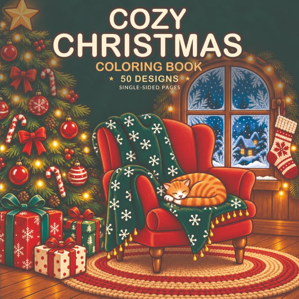 Cozy Christmas Coloring Book