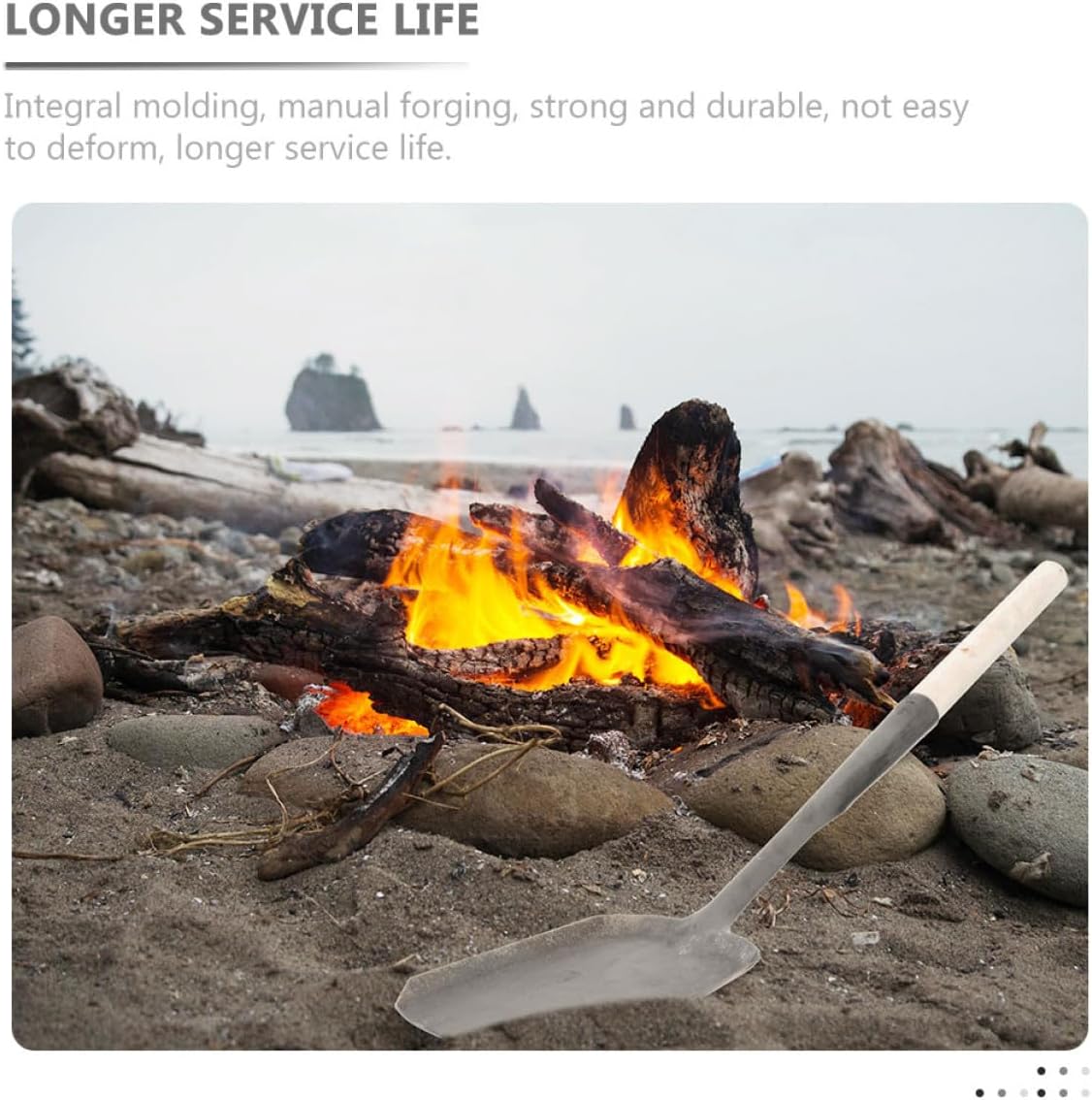 2pcs Long Handle Fireplace Cleaning Shovels Hand Spades for Ash Scooping Lightweight and Strong Coal Shovels for Home Fireplaces and Outdoor Fire Pits
