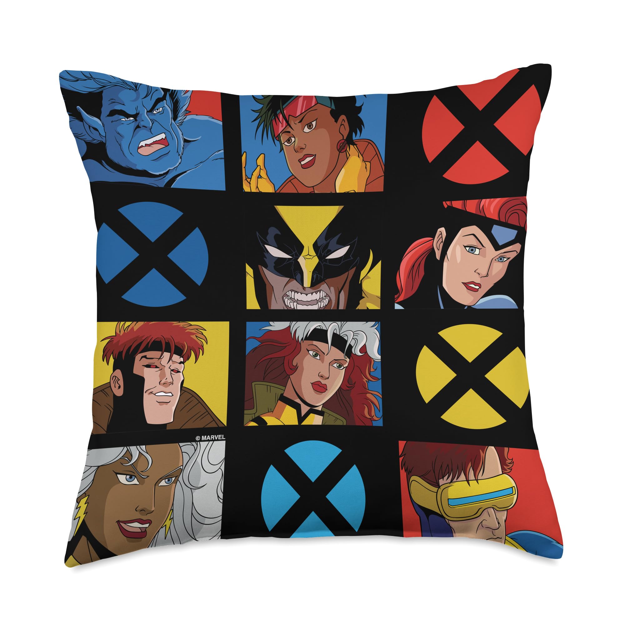 Coussin Marvel X-Men Mutant Grid pour égayer un canapé terne et sans vie