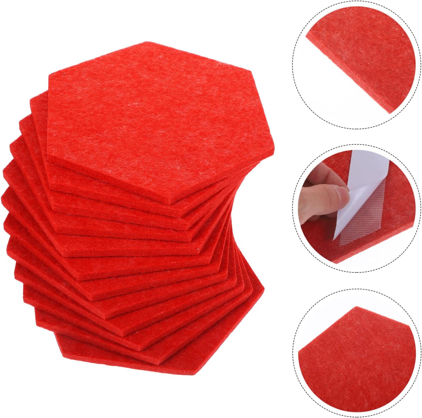 Gadpiparty 12pcs Unique Hexagonal Felt Board Message Board Vibrant Decorative Reminder Bulletin for Classroom