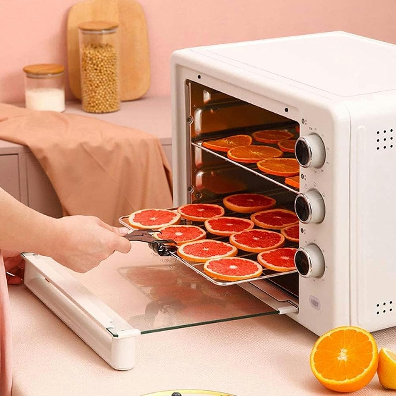 Mini Independent Oven Small Oven, Mini Electric Oven, Small Oven for Panecillos, Chicken, White