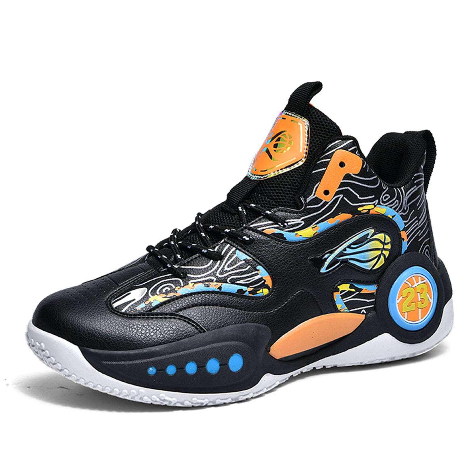 Zapatillas De Baloncesto Zapatillas Deportivas para Hombres Al Aire Libre Zapatillas De Entrenamiento Antideslizantes(35 EU, Q3)