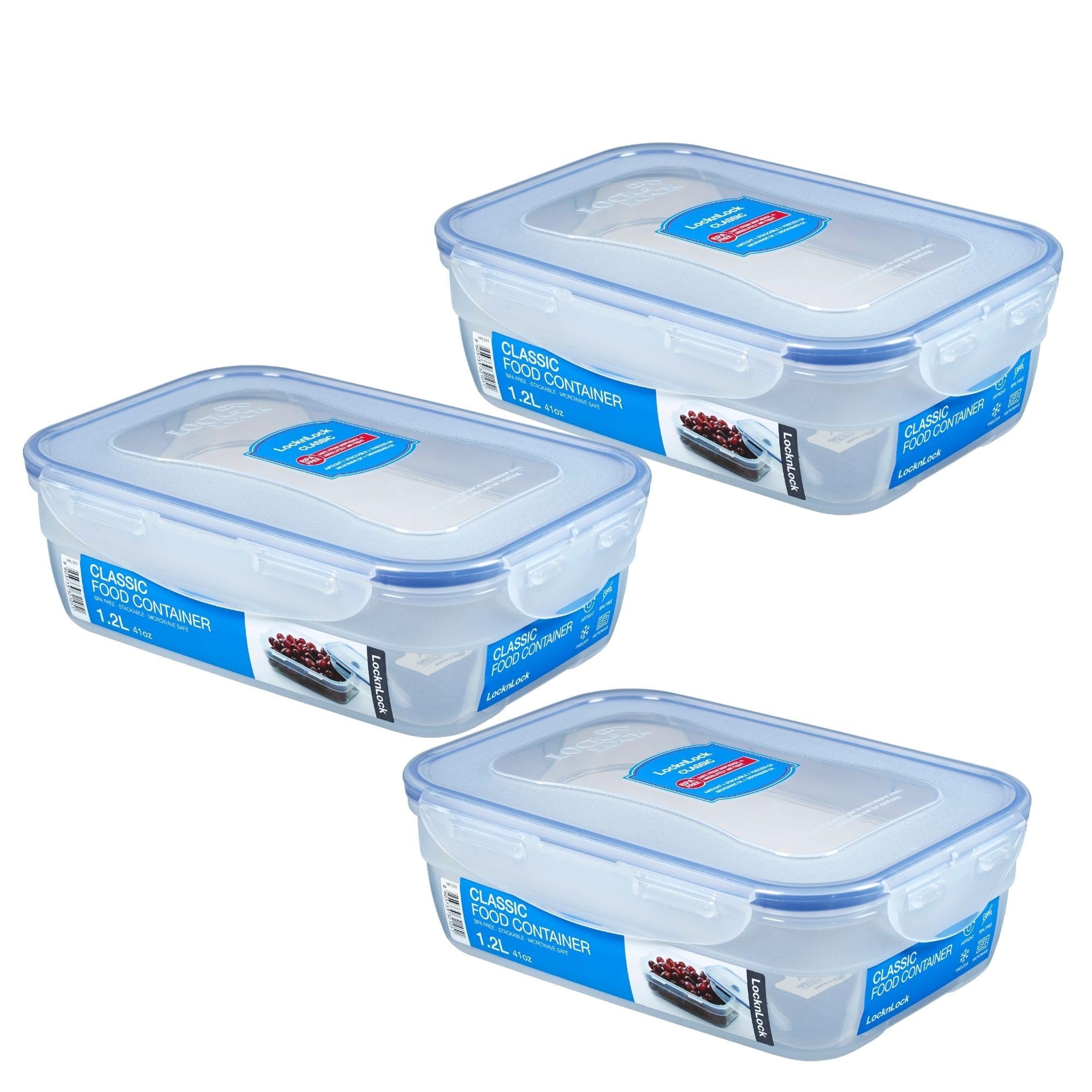 Lot 3 Boîtes De Conservation Rectangulaires Lock And Lock