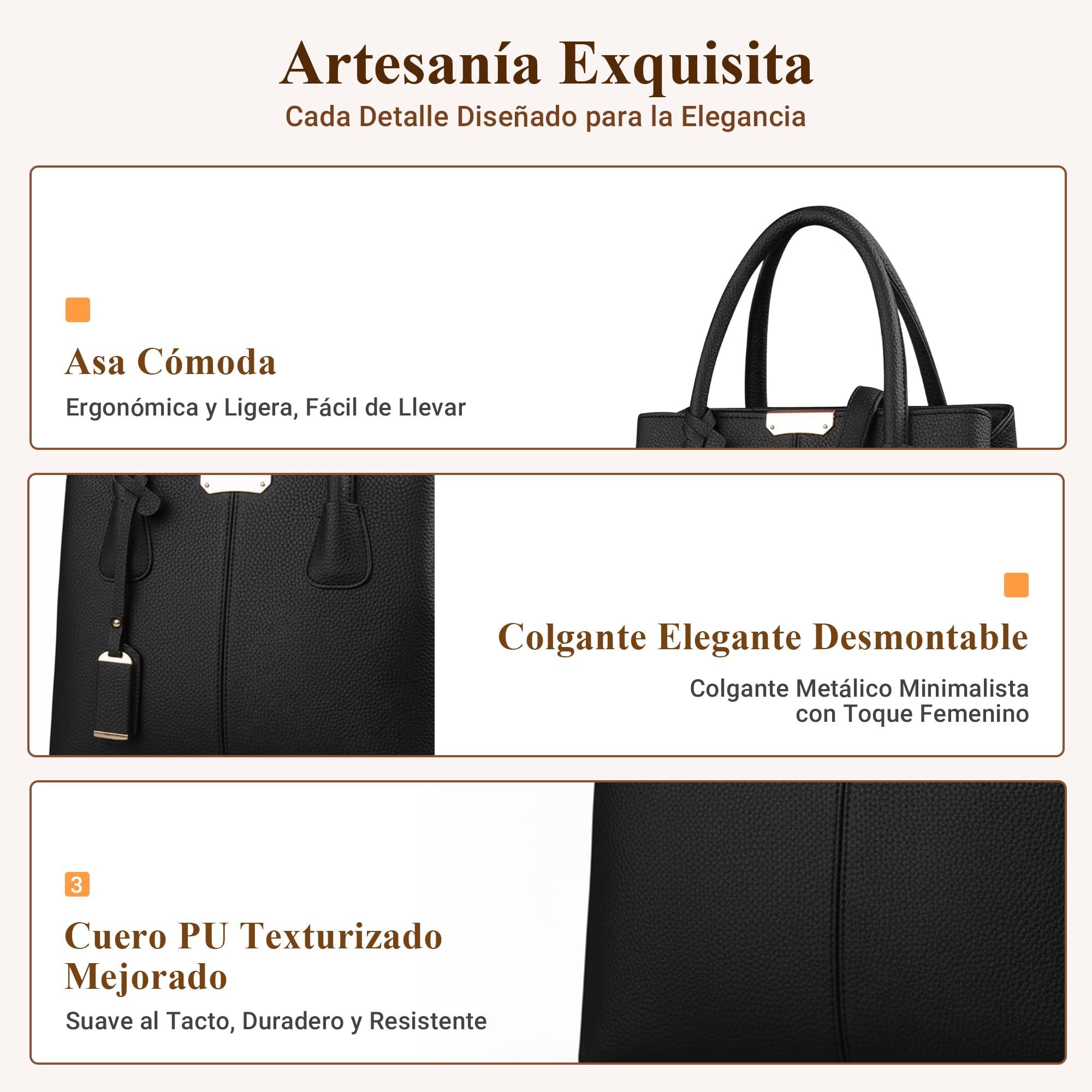 DIRRONA Moda Bolsos de Mujer Bolso Hombro Casual Viaje Bolsa de Mensajero Mujer Impermeable PU Cuero Bolsos de Mano Negro