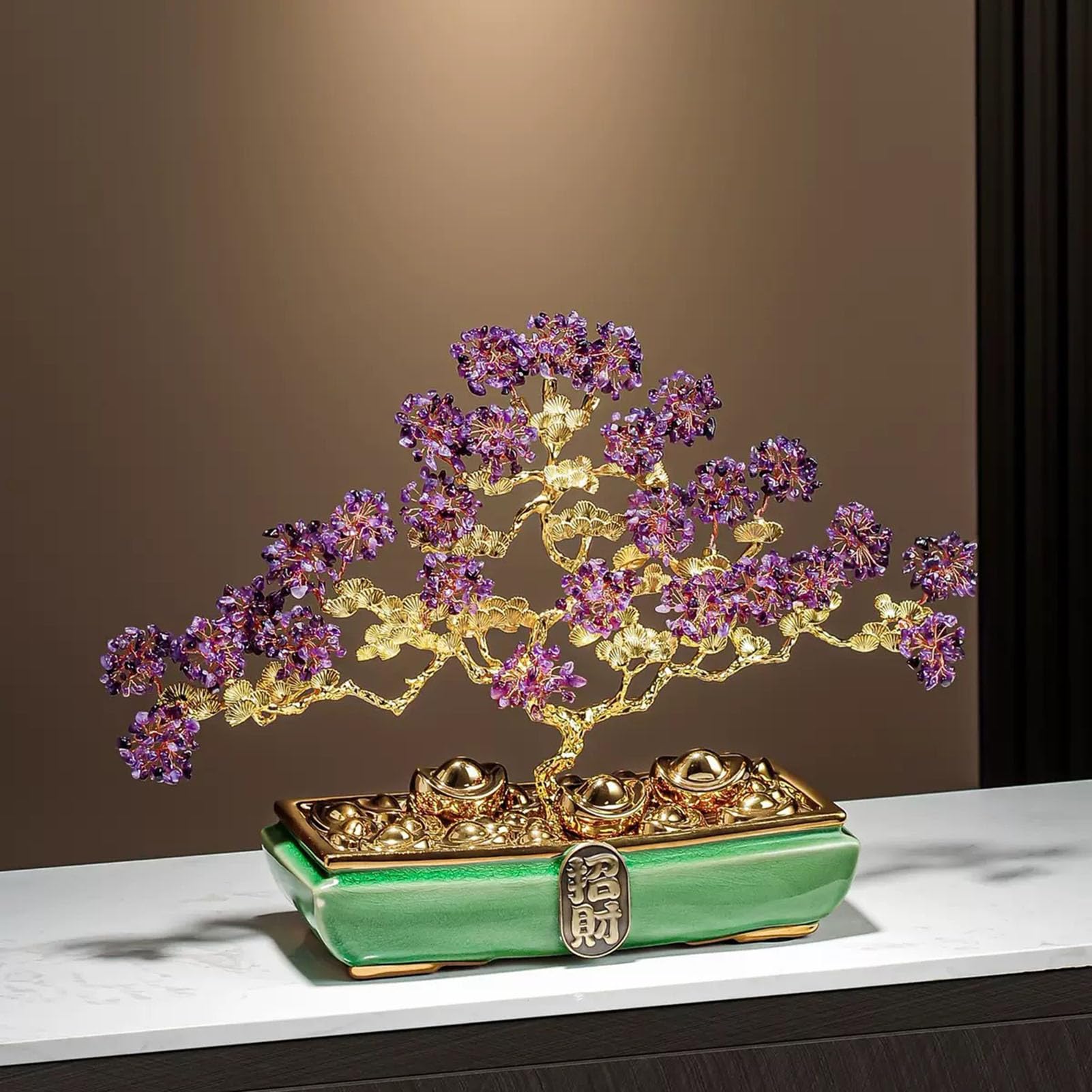 Drzewo kryształów Feng Shui Money Tree, naturalne duże drzewo kryształowe