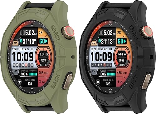 Vista 14 de Funda compatible con Amazfit Cheetah/Cheetah Pro Smartwatch Funda protectora de TPU suave (negro, negro)