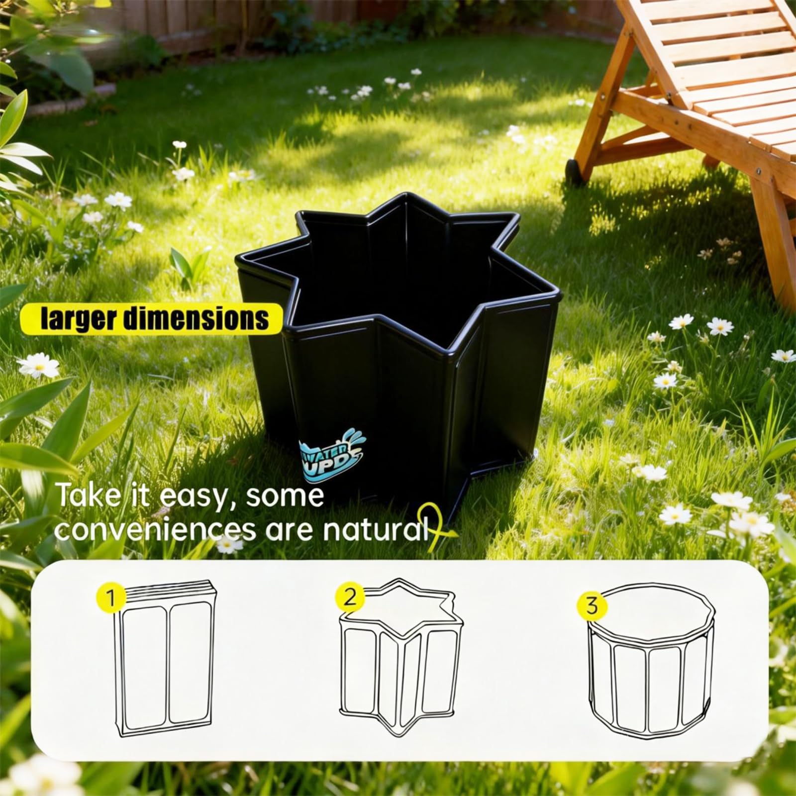 Eisbaden Tonne eistonne - Ø80x65cm Kaltwasser-Planschbecken für Regeneration & Kaltwassertherapie, Eisbaden Tonne eistonne -Planschbecken für Innen- und Außenbereich, 90 Gallonen