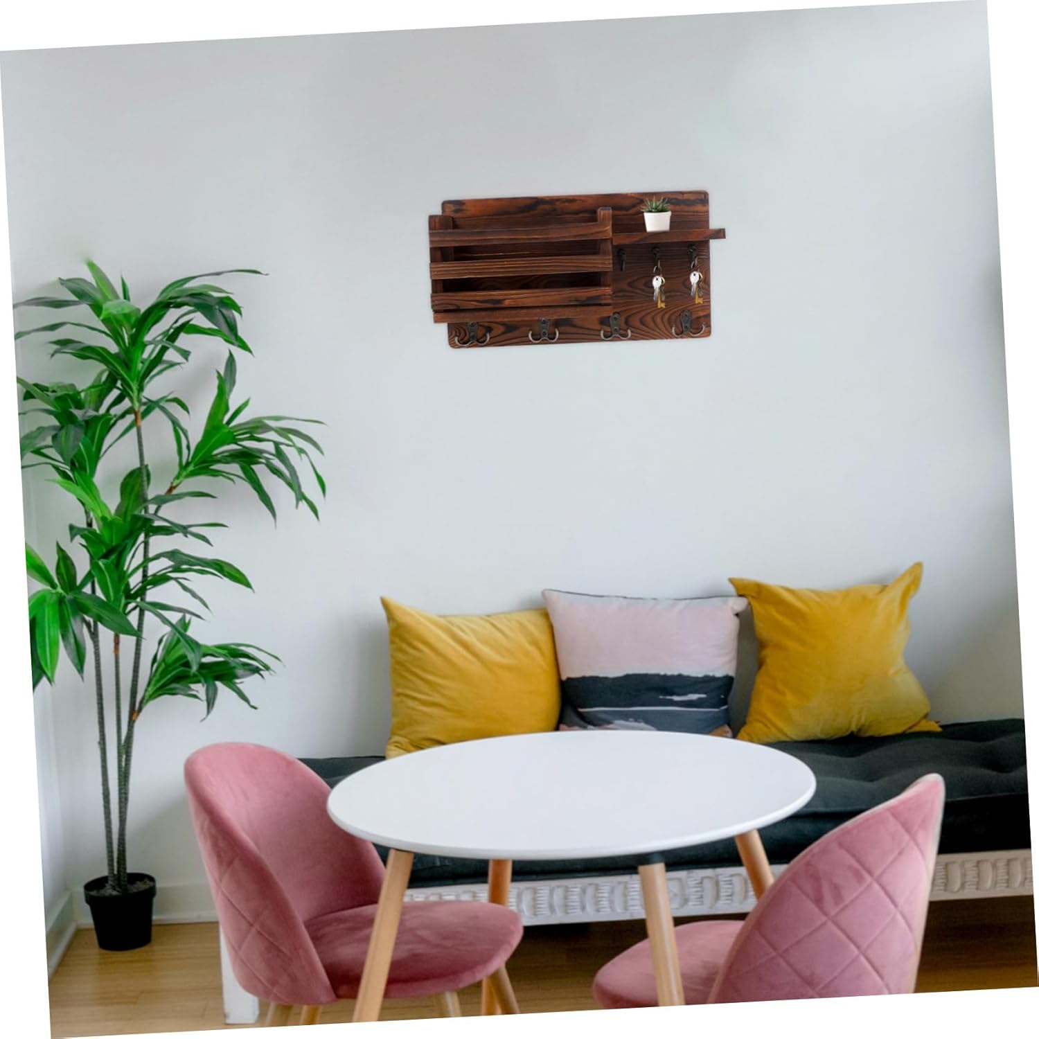 Key Holder Wall Mount for Living Over The Door Storage Rack Hanger Hooks Mail Key Organizer