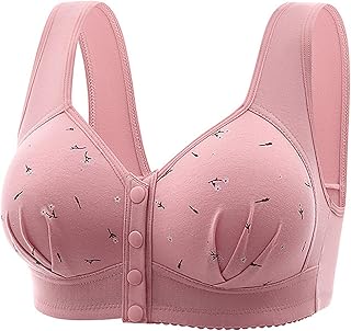 AMDOLE Sujetadores para mujer, sexy, sin varillas, color sólido, ajustable, transpirable, con soporte cómodo, anticaídas, brasier para correr, rosa, 4XL