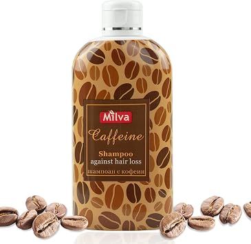 Milva Caffeine Natural Hair Growth & Thickening Shampoo for Women and Men - 200ml Sulfate-Free Formula with Caffeine Extract - Fights Hair Loss, Volumizes & Nourishes Thinning Hair