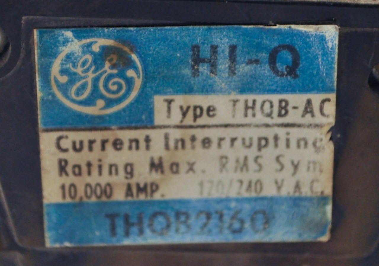 ABB TEY/Q-Line® THQB2160 2-Pole Miniature Circuit Breaker • 60A Double Pole Breaker • 120/240 VAC, 10 kA Interrupt • Thermal Magnetic Trip • Bolt-On Installation • HACR Rated