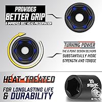 Vista 3 de Stark Elite 1/2" Drive Master Impact Socket Set, 65-Piece Deep & Shallow Socket Assortment SAE (3/8" to 1 1/4") & Metric(10mm to 24mm) Adapters +